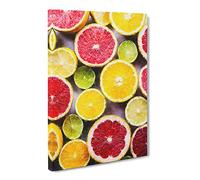 Sliced Citrus Fruits Painting Modern Canvas Wall Art Print Ready to Hang, Framed Picture for Living Room Bedroom Home Office Décor, 30x20 Inch (76x50 cm)