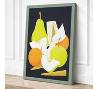 Sliced Fruit Collage Canvas Wall Art Print 18x12 Inch