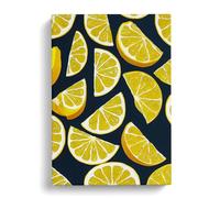 Sliced Lemon Fruit Pattern Canvas Print for Living Room Bedroom Home Office Décor, Wall Art Picture Ready to Hang, 30x20 Inch (76x50 cm)