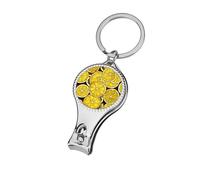 Sliced Lemon Wallpaper Nail Clipper Curved Blades with Nail File Sharp and Sturdy,Nail Clippers for Salon Home Nail Art, Toenail Clippers Pedicure Tools for Feet for Men & Women