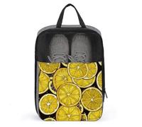 Sliced Lemon Wallpaper Shoe Bag Waterproof & Breathable Shoe Pouch for Travel, Portable Carry Case for Sports Sneakers, Gym, Vacation