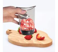 Slicer Cup | Strawberry and Egg Slicer | Compact Vegetable Chopper, Quick & Easy Manual Fruit Chopping Processor Kitchen Gadget With Slicing & Dicing Blades