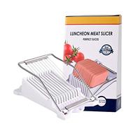 Slicer for Cutting Spam Ham Luncheon Meat Boiled Eggs Cucumber Strawberry Bananas Made by ABS and Stainless Steel Wire White Color Box Packaging