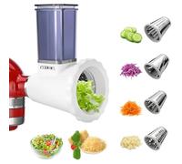 Slicer Shredder Attachment for KitchenAid Stand Mixer, Cheese Grater, All-Purpose Slicer, Vegetable Cutter, Fruit Cutter, Salad Preparer Attachment