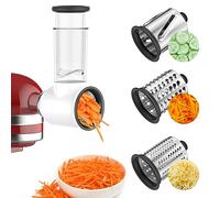 Slicer Shredder Attachment for KitchenAid Stand Mixer, Cheese Grater Attachment for KitchenAid, Salad Shredders Included 3 Blades, for Kitchenaid Cheese Grater