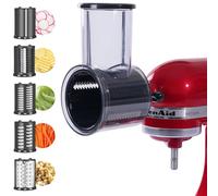 Slicer Shredder Attachment for KitchenAid Stand Mixer, Vegetable Chopper Cheese Grater Fruits Salad Cutter Accessories with 5 Blades by Gdrtwwh
