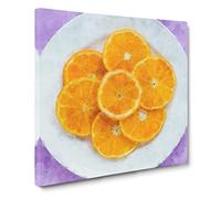 Slices of the Orange Canvas Print | Gallery Wrapped 30mm Frame Wall Art | 14x14 inches | Ready to Hang | Modern Still Life Picture | Living Room Bedroom Lounge Office