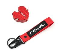 Sliceto Key Protection Case For Hon@&da REBEL Rebel 300 CM300 With Logo REBEL Motorcycle CNC Accessories Key Case Cover Key Shell Protector (Key Without Chip)(Key shell Red)