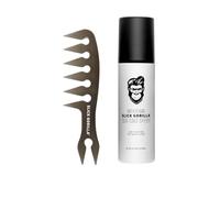 Slick Gorilla Hair Styling Set for Men - Carbon Wide Tooth Comb & Sea Salt Spray 200ml (6.76 fl oz), Lightweight, Matte Finish, Adds Volume & Natural Texture
