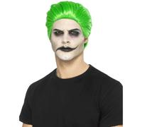 Slick Trickster Joker Style Halloween Fancy Dress Wig Green