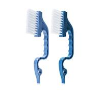 Slick- Window Track Cleaning Brush, 2 Pack, Blue Ergonomic Handle, Built-in Scraper, Multipurpose, Window Track Cleaning Tools