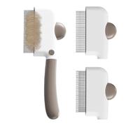 Slicker Brush Cats, Replacement Head Comb, Puppy Lice Removal Tool for Grooming, Gentle Pet Accessory, Strong Grip Build, 3 Extra Heads with Firm Pins for Pet Parents Animal Lovers Daily Routine Use