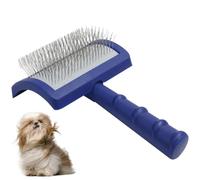 Slicker Brush for Dogs Professional Dog Slicker Brush for Grooming Pet Hair Long Pin with Non-slip Handle Removes Loose Undercoat and Tangles for Dog Cat