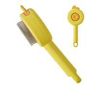 Slicker Brush for Pet Grooming - Pet Comb with Medium Hair for Cats and Dogs, Dog and Cat Brush with Release Button, Professional Grooming Tool for Pets with Long and Ku