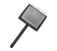 Slicker Brush Self-Cleaning Stainless Steel Grooming Long-Haired Comb | Dog Grooming Brush for Knots Hair Indoor Home House Bathing Cleaning Puppy