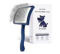 Slicker Dog Brush for Grooming & Detangling, Extra Long Pin Dematting Slicker Brush, Tangle-Free Grooming Tool for Goldendoodle, Poodle, Cockapoo, Cavapoo, Long Curly Haired Dogs, Shiny Coat Care