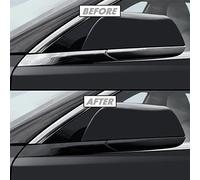 SlickMod Chrome Delete Blackout 3M 2080 Vinyl Overlay for Tesla Model 3 (3. Mirror Trim, Satin Black)
