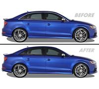 SlickMod Chrome Delete Blackout Vinyl Overlay for 2014-2020 Audi A3 S3 Window Trim (Gloss Black)