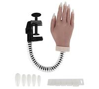 Slicone Practice Hand, Nail Trainning Train Practice Hand, Nail Practice Hand for Acrylic Nails, Bendable Joints False Nail Tips Hand, Mannequin for Nail Salon (03)