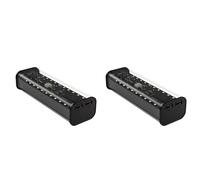 Slicooken 2X 21700 Battery Storage Box 4 Slots DIY Power Bank Box for 21700 Charger Dual USB Output TypeC Input Black