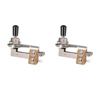 Slicooken 2X 3 Way Switch Right Angle L-Type Guitar Toggle Switch with Copper Head for Electric Guitar Bass,4