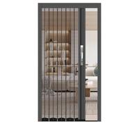 Slide and Fold Accordion Door, No-drill Installation, Metal Locking Screen Door for Bedroom, Entryway, Wardrobe Closet