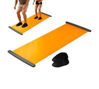 Slide Board with Shoe Cover, Slimming Exercise Guide Slide Mat, 200x50cm Non-Slip Portable Multi-functional Lightweight Exerciser, Ice Hockey Training Equipment for Kids Adult Daily Home Fitness Yoga