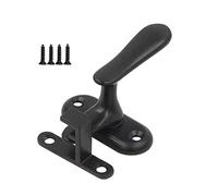 Slide Bolt Door Lock Gate Latch Padlock Hasp Door Latch Buckle Door Hasp Latch for Wooden Gates Garden Shed Cabinet Cupboard Pet Cage Window, Stainless Steel Safety Door Lock Matte Black, with Screws