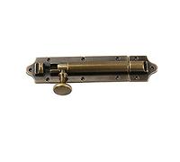 Slide Bolt Latch Lock Pure Copper Solid Bold and Long Rod Bolt Latch Antique Wooden Door and Window Latch Lock(20cm)