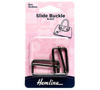 Slide Buckles: 30mm x 16mm: Nickel Black: 2 Pieces