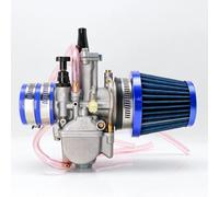 Slide Carburetor For Keihin For CB For PWK 21 24 26 28 30 32 34mm 2/4T Carb Motorcycle Carburetor With Air Filter Dit Pit Bike Moped Carb Carburetor(26mm BLUE)