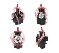 Slide Carburetor For PWK 21 24 26 28 30 32 34 2T 4T 50cc To 350cc Universal Motorcycle Carburetor With Power Jet ATV Motorcross Carb Carburetor(PWK26 Red)