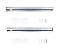 Slide Check Rack, 2Pcs Receipt Holder Restaurant Ticket Holder Rail Aluminum Alloy Wall Mount Ticket Order Holder Kitchen Bill Orders Display Rail(45CM)
