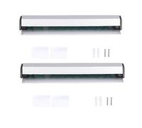 Slide Check Rack, 2Pcs Receipt Holder Restaurant Ticket Holder Rail Aluminum Alloy Wall Mount Ticket Order Holder Kitchen Bill Orders Display Rail(20CM)