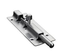 Slide Door Bolt Latch 1Pcs 3/4/5/6 Inch Long Silver Stainless Steel Door Latch Sliding Lock Barrel Bolt Stapler Gate Safety(4 inch)