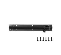 Slide Door Bolt Latch 2-8" Heavy Duty Large Garden Gate Shed Sliding Door Tower Bolt Latch Catch Home Hardware Black and Silver(Black-6inch)