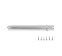Slide Door Bolt Latch 2-8" Heavy Duty Large Garden Gate Shed Sliding Door Tower Bolt Latch Catch Home Hardware Black and Silver(Silver-8inch)