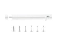 Slide Door Bolt Latch 2-8" Window Catch Lock Door Buckle Heavy Duty Large Garden Gate Shed Sliding Tower Bolt Latch Home Hardware(White,5inch)