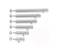 Slide Door Bolt Latch 2-8" Window Catch Lock Door Buckle Heavy Duty Large Garden Gate Shed Sliding Tower Bolt Latch Home Hardware(Silver,5inch)