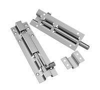 Slide Door Bolt Latch 201/304 Stainless Steel Gate Safety Door Bolt Latch Lock Barrel 2/3/4/6/8/10/12 Inch Hardware for Home(304-8 inch)