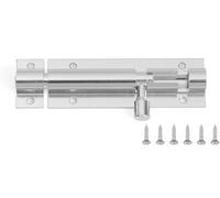 Slide Gate Latch Bolt Door Lock Aluminum Alloy Window Cabinet Catch Home Hardware(Silver,6inch)