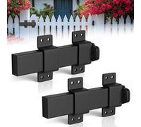 Slide Gate Latch, Door Latch with Padlock Hole, Adjustable Latch Lock,Fit for Wooden Fences, Barn Door,Fence Gate,Courtyard,Shed Lock, Cabinet,Cottages Farmhouse, Outdoor and Interior Doors-2Packs
