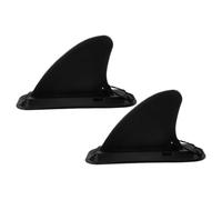 Slide-in Fish Fin 2 Sets Black Plastic Surfboard Tail Fin