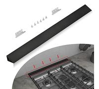 Slide-in Range Rear Filler Kit Black, Universal Triangular Fill Strip, Top Trim Kit Between Stove and Wall for Whirlpool & Most Brand, Aluminum Gap Cover, 30" Long
