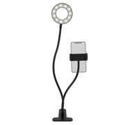 SLIDE INNOVATIONS Vlogging Kit for Influencers & Content Creators | Phone Stand & Ring Light | Adjustable Smartphone & LED Light, 3 Light Modes, 10 Brightness Options, in-Line Remote Control