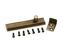 Slide Latch,Gate Bolt Lock, Sliding Door, Brass Doors Barrel Home Safety Hardware Screws 2.5 Inch (Color : Bronze, Size