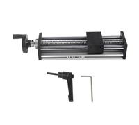 Slide Linear Stage Manual Sliding Table 2 Axis Ball Bearing Guide Platform 200mm Stroke for Precision Engineering Laboratory CNC Equipment Aluminum Alloy Black Anodized (EBX1610)