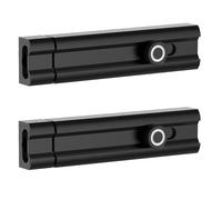 Slide Lock, Security Slide Latch Door Lock Bolt, Heavy Duty Hardware Bolt Latch Door Latch for Flush or Recessed Doors and Gates (Black-2Pcs, 6Inch)