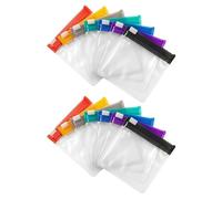 Slide Lock Translucent Pouch Set Portable 7 Colors