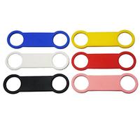 Slide ON Collar Pet Dog Cat ID Tag - Silicone Band Replacement Part (Medium, Black)